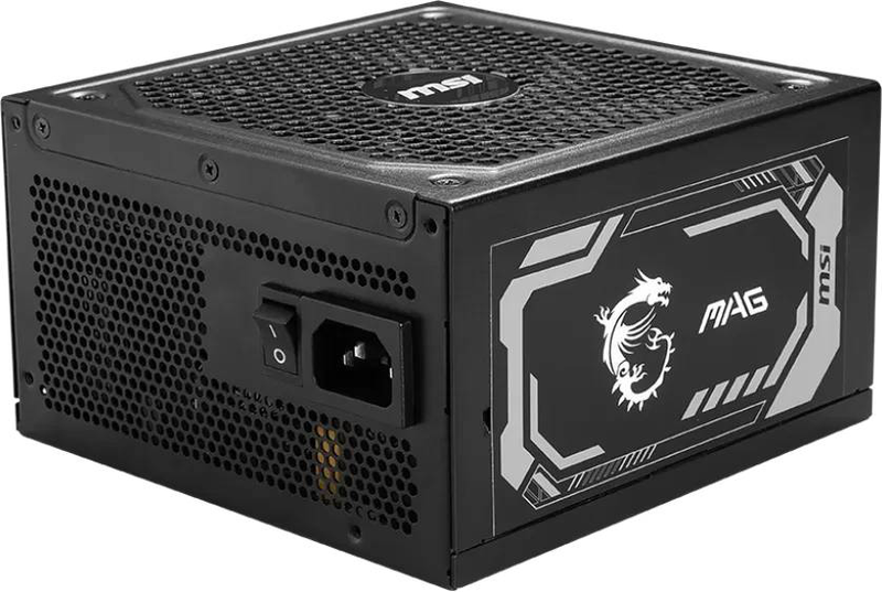 Msi mag a1250gl pcie5 1250w atx 3.1 psu 80 plus gold fully modular native 12v-2x6 135mm fdb black-null