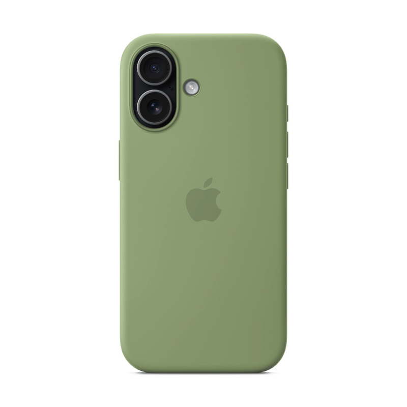 iPhone 17 silicone case with MagSafe light moss-null
