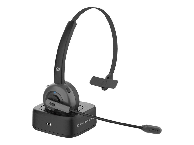 Conceptronic polona polona03bda / headset / on-ear / bluetooth / wireless / USB-a via bluetooth adapter / black, , medium-null
