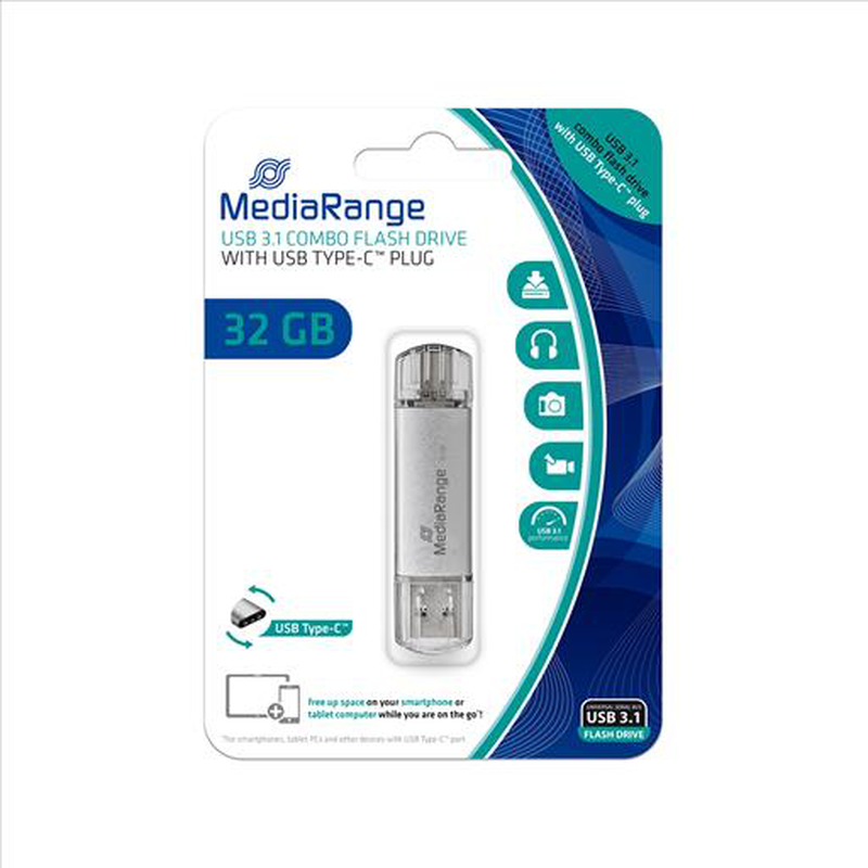 Product image: Mediarange USB 3.1 32GB type c plug, , medium-null
