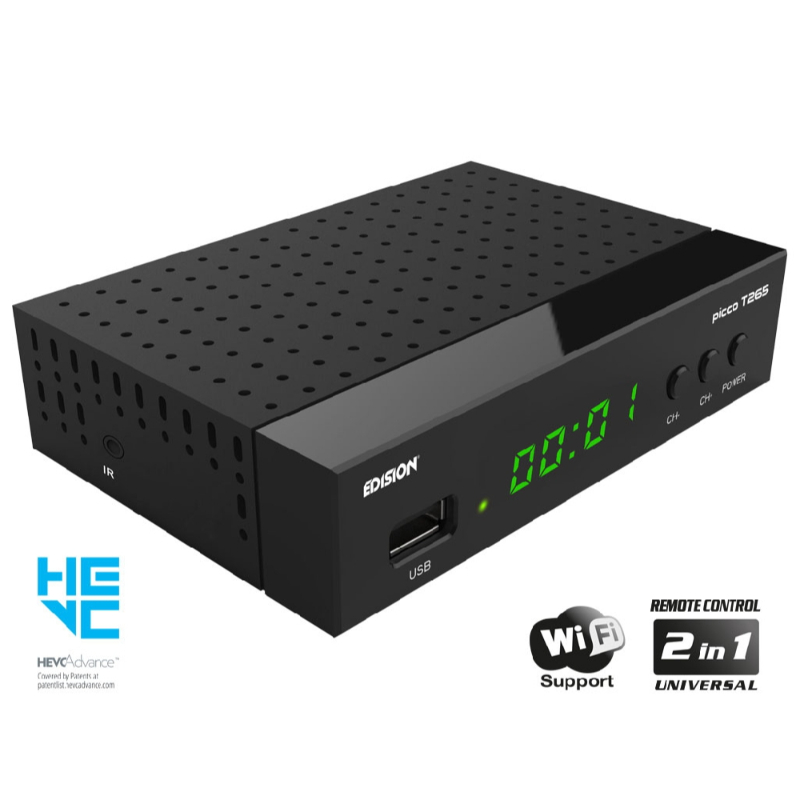Edision picco t265 dvb-t2 HD terrestrial receiver, , medium-null