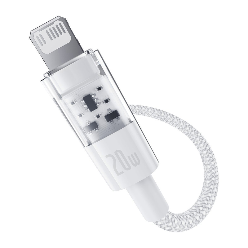 Baseus cable lightning to USB-c gem series 2.0m 20w white, , medium-null
