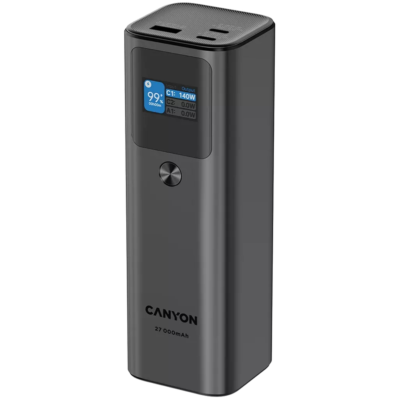 Canyon power bank 27000mAh 140w &mu;&epsilon; 2 USB-c &kappa;&alpha;&iota; 1 USB-a &theta;ύ&rho;&epsilon;&sigmaf; quick charge 3.0, , medium-null