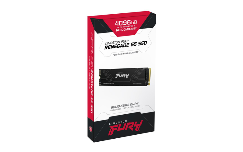 Kingston fury renegade g5 sfyr2s/4t0 4TB nvme SSD m.2 2280 pcie Gen5 up to 14800mb/s for gaming and creators-null
