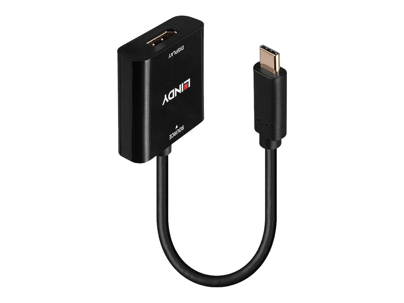 Lindy / adapter / 24 pin USB-c (m) to displayport (f) / displayport 1.4 / 21 cm / black-null