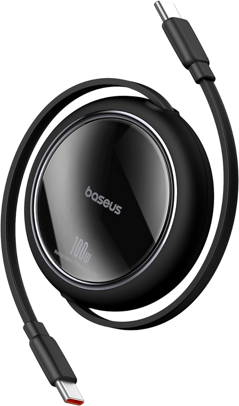 Baseus cable USB-c to USB-c free2draw retractable cable 100w 1m black, , medium-null