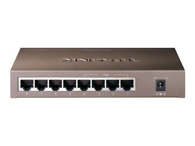 Tp-link tl-sf1008p 8-port 10/100mbps unmanaged desktop switch with 4-port poe metal-null