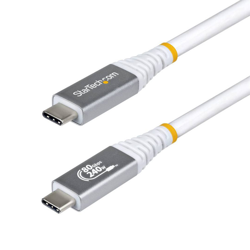 Startech.com USB4 cable 1.5m | USB-c to USB-c | 80GBps | 240w | white-null