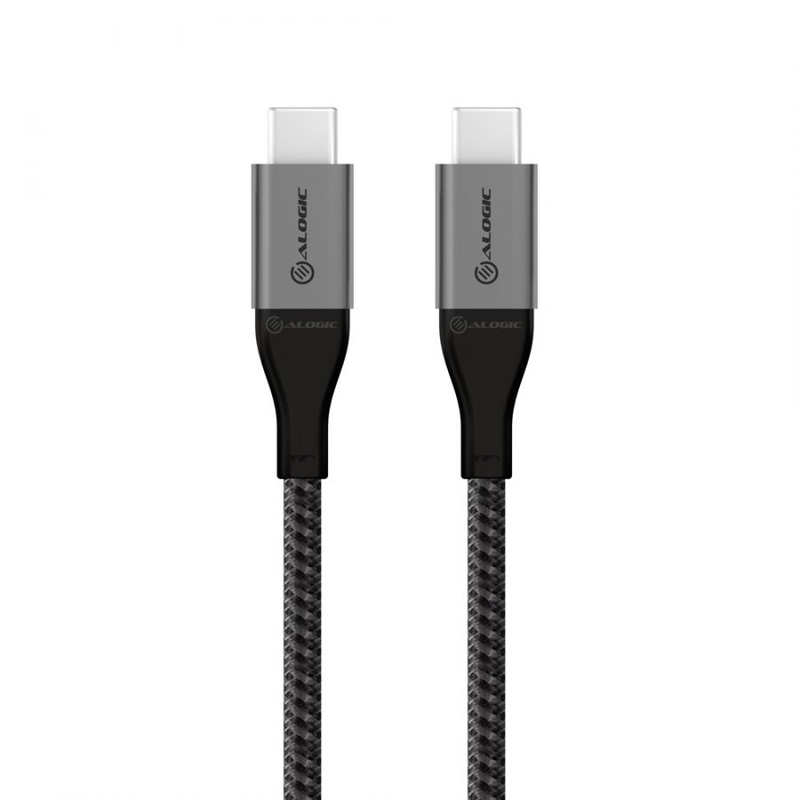 Alogic super ultra - USB cable - 24 pin USB-c (m) to 24 pin USB-c (m) - USB 2.0 - 5 a - 3 m - space grey-null