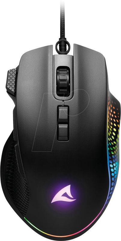 Sharkoon mouse shark force 3, right-hand, optical, USB type-a, 12800 dpi, 7000 fps, black, , medium-null