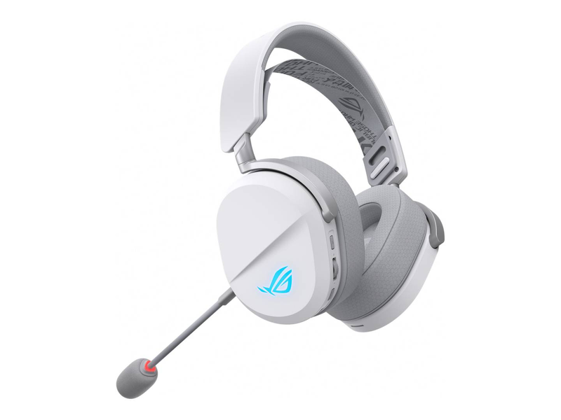 Asus rog pelta tri-mode wireless gaming headset 50mm titanium drivers 70h battery detachable super-wideband mic white-null