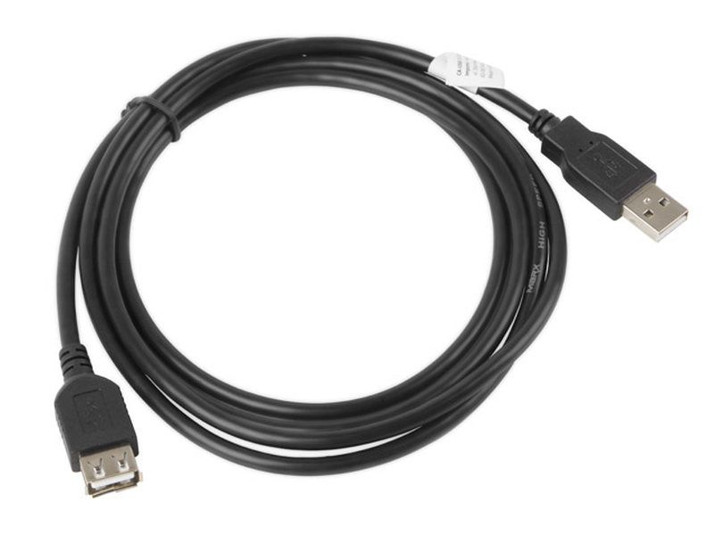 Lanberg ca-USBe-10cc-0018-bk / 1.8 m / USB a / USB a / USB 2.0 / 0.48GBit/s-null