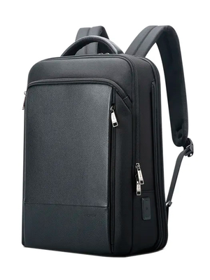 Bopai boston leather expandable business laptop backpack, , medium