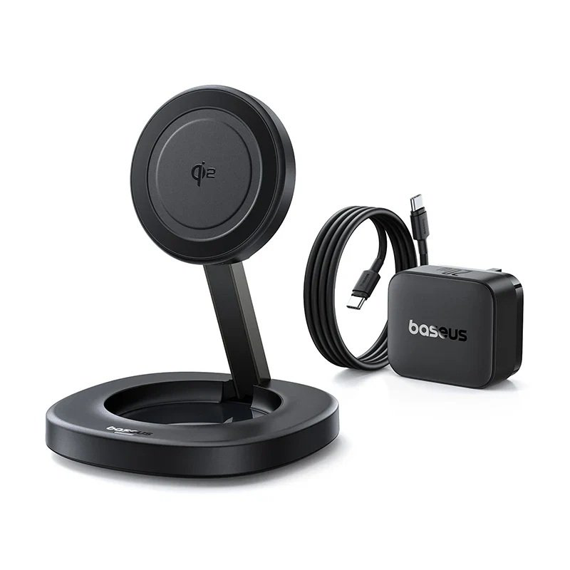 Baseus charger desktop wireless 15w qi2 incl cable+20w charger enerfill ff11, , medium-null