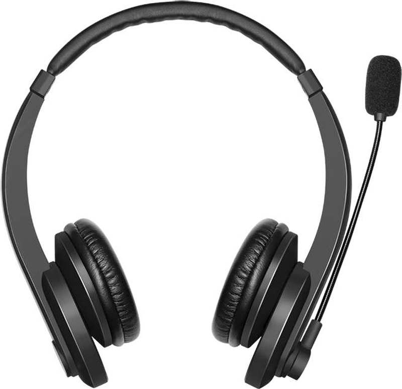 Logilink bt0060 wireless stereo headset black bluetooth 5.0 foldable boom mic volume control 18h talk time-null