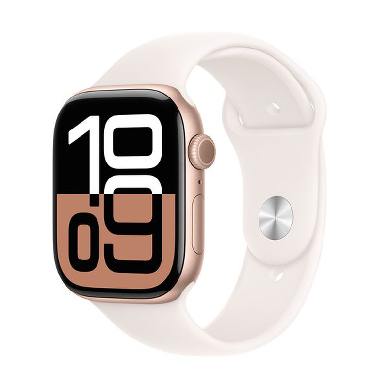 Watch series 10 GPS 46mm rose gold aluminium case with light blush sport band - m/l image number null