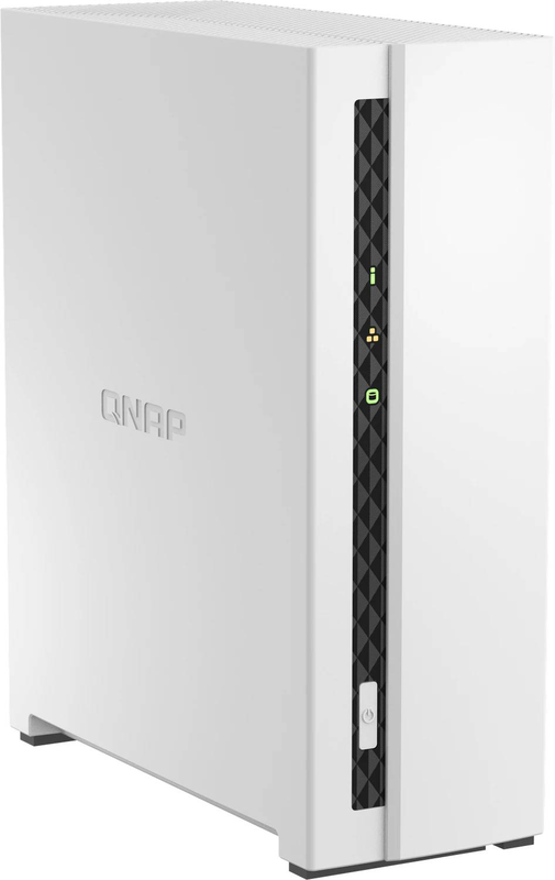 Qnap ts-133 1-bay diskless nas arm cortex-a55 quad-core 2GB ddr4 gigabit ethernet built-in npu ai white-null