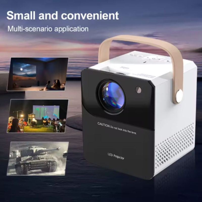 Product image: Φορητός led προβολέας home theater με ρύθμιση εστίασης, keystone & πολλαπλές θύρες, , medium-null