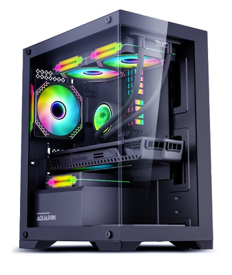 Armaggeddon aquaron micro atx gaming case black, , medium