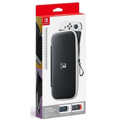 Nintendo switch carrying case  screen prodector black/white, , medium