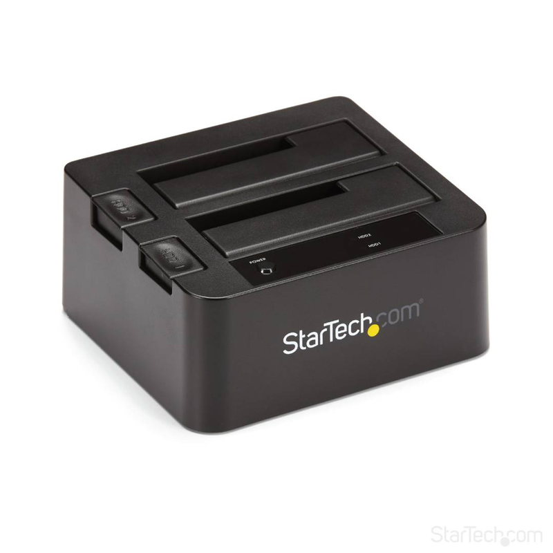 Startech sdock2u313 dual bay USB 3.1 10GBps to sata hard drive docking station with uasp for 2.5 3.5 inch HDD SSD-null