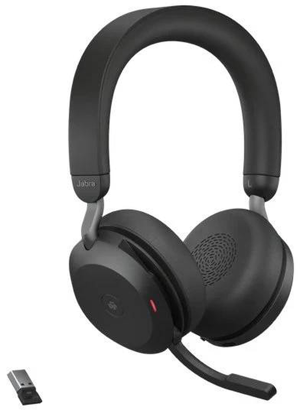 Jabra evolve2 75 wireless on-ear office headset bluetooth 5.2 link 380a hybrid anc 8-mic busylight black-null