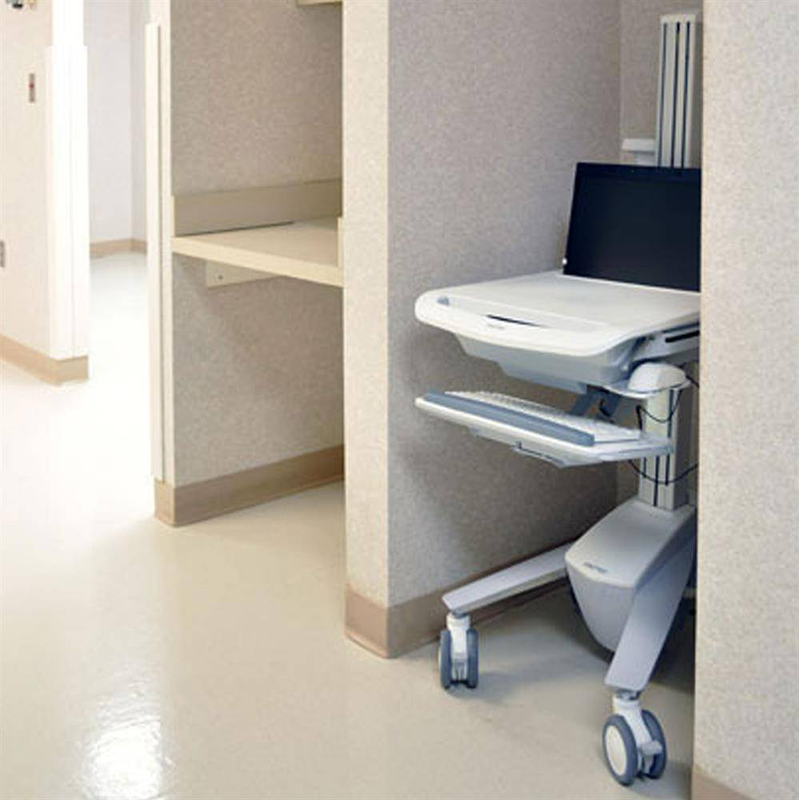 Ergotron styleview sv40 non-powered emr laptop cart sv40-6100-0 sit-stand up to 17.3" grey-null