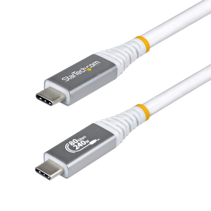 Startech.com USB4 cable 50cm | 80GBps | 240w | white | yes | dp 2.1 / dp80-null