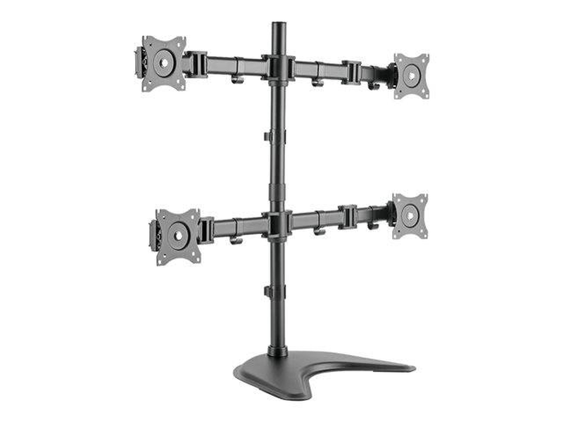 Digitus da-90364 universal quad monitor stand/clamp mount for 4 screens 15-27" 8kg vesa-null