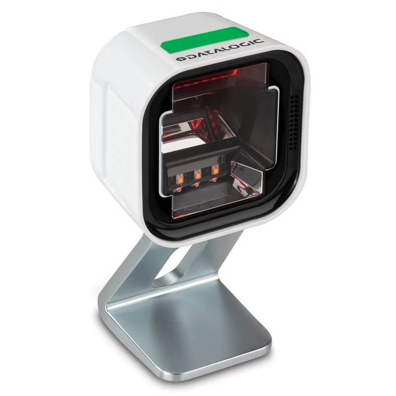 Datalogic magellan 1500i presentation barcode scanner 2d imager USB tilting stand magnetic base ip52 white-null