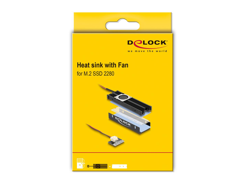Delock / solid state drive heatsink / sata / black, , medium-null
