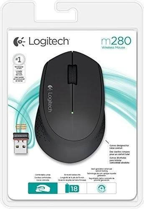 Logitech mouse m280 black-null