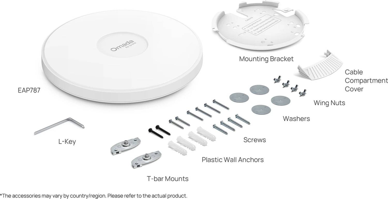 Tp-link omada eap787 Wi-Fi 7 access point &ndash; be12000 tri-band 8-stream, 10g poe++ uplink, ceiling mount-null
