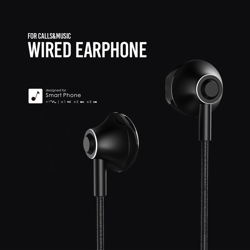 Remax wired headset black, , medium-null