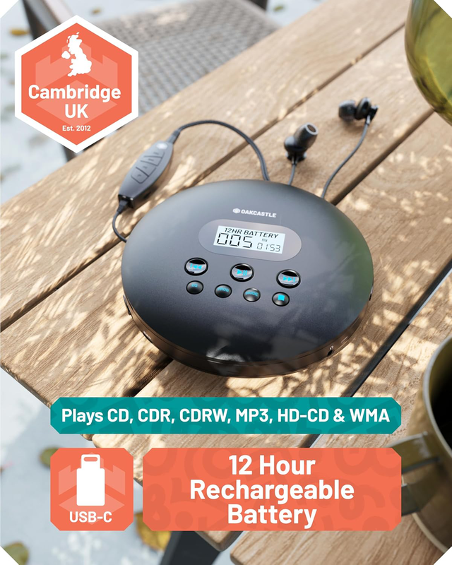 Product image: Majority portable cd & bt player rechargeable oakcastle cd100, , medium-null