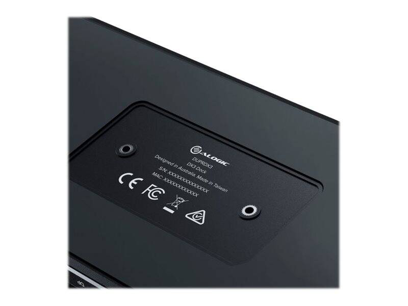 Alogic dx3 - docking station - USB-c - 3 x dp - gige - 135 watt, , medium-null