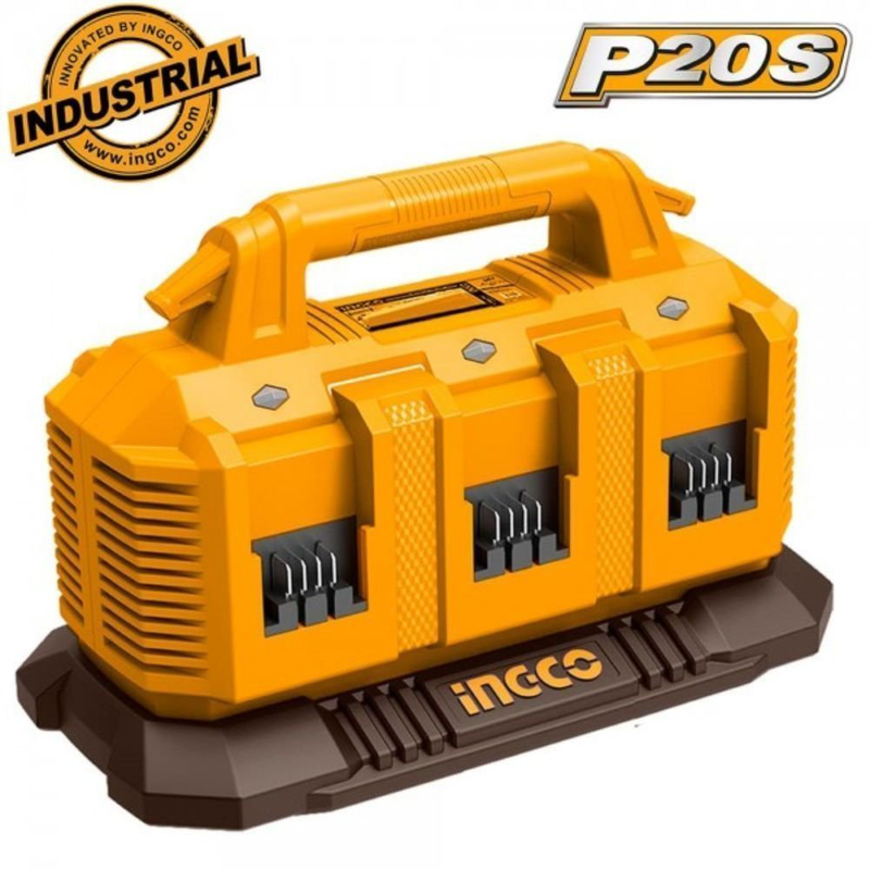 Ingco p20s ταχυφορτιστής 6 θέσεων 6x20v 4a, , medium-null