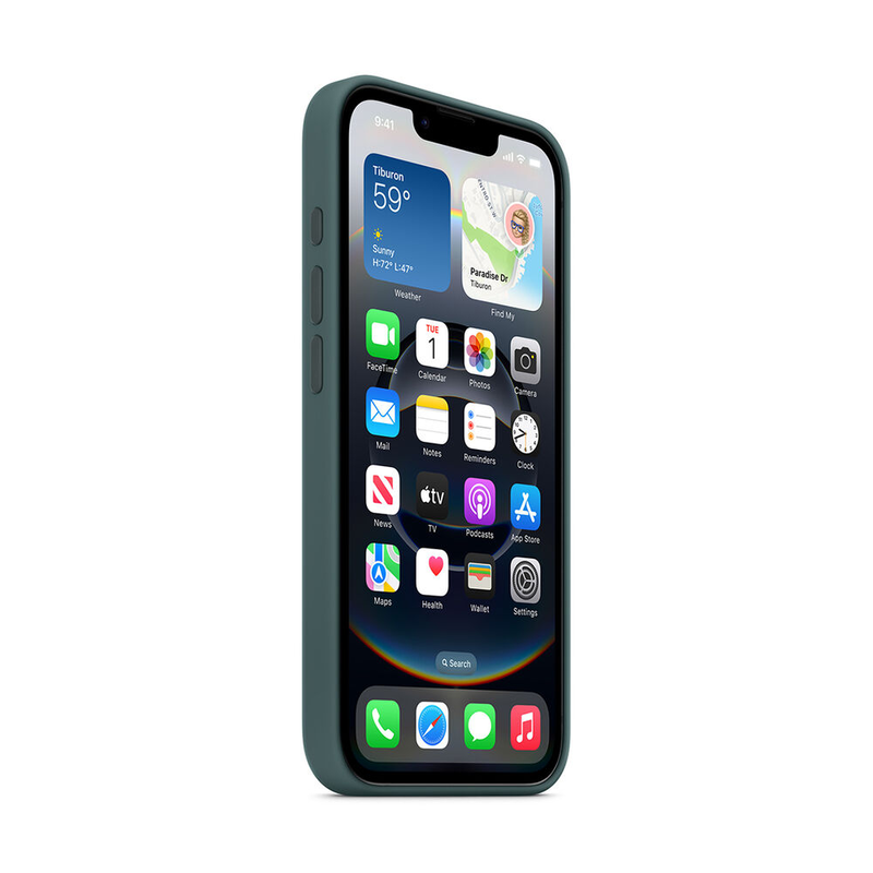 iPhone 16e silicone case lake green-null