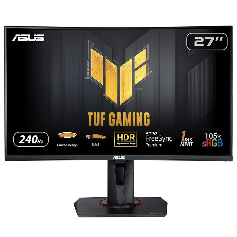 Asus tuf gaming vg27vqm 27" &omicron;&theta;ό&nu;&eta; va curved 240hz freesync hdr10 1920x1080-null