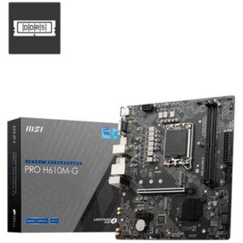 H610m-g pro ddr5 (1700) micro atx motherboard msi, , medium-null