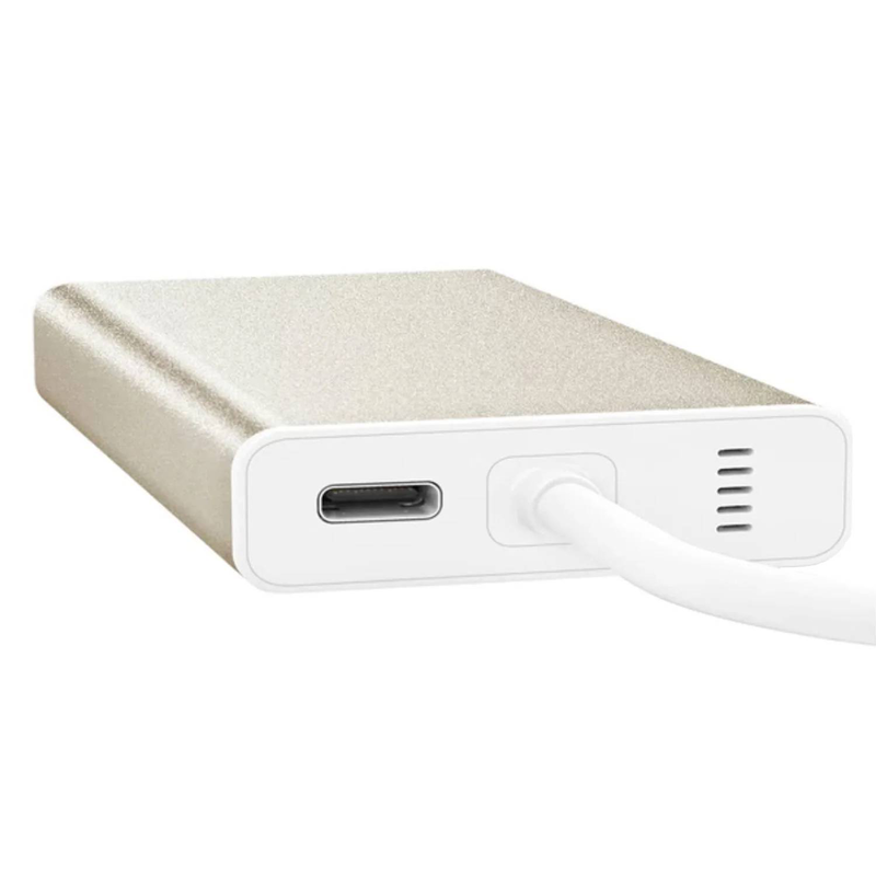 J5create jcd381 USB-c dual HDMI mini dock 5-in-1 4k gigabit ethernet 2x USB 3.0 60w pd champagne jcd381-n-null