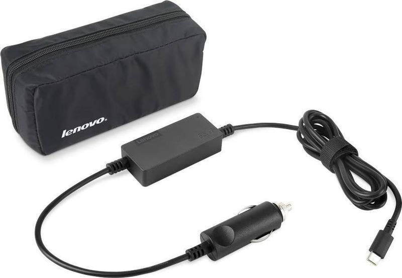Lenovo 65w USB-c dc travel adapter 40ak0065ww in-car charger pd 3.0 for thinkpad & USB-c laptops black-null