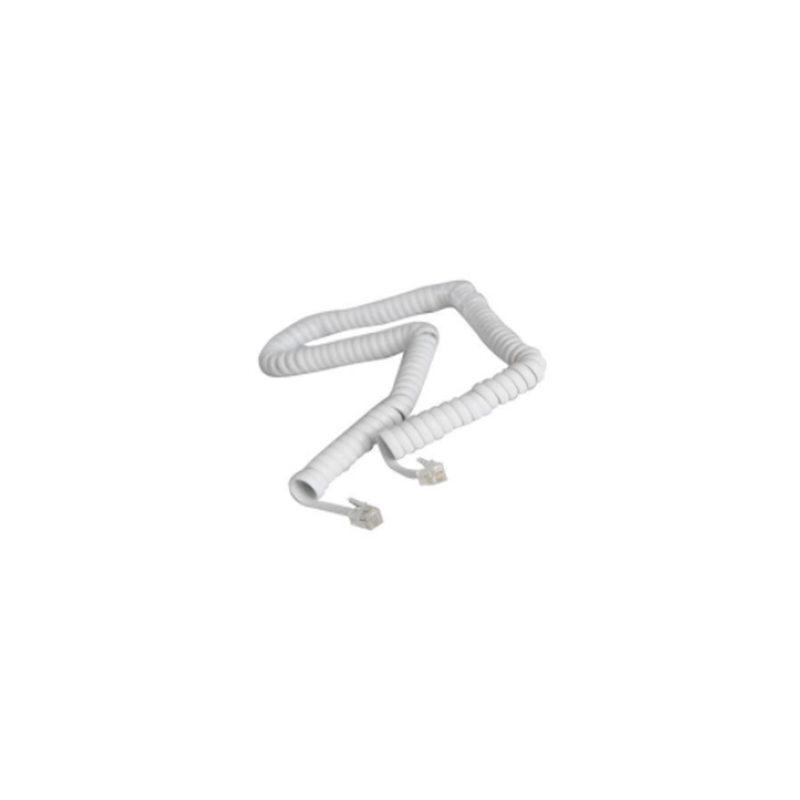 Spiral telephone extension 2m 4pac white-null