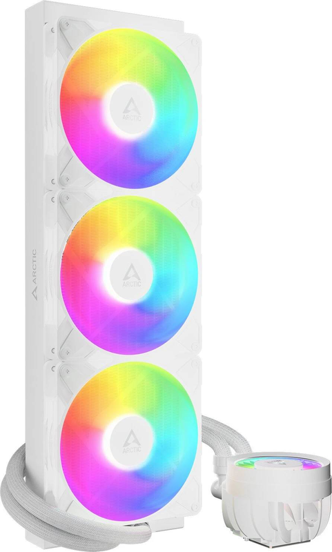 Arctic liquid freezer III pro 420 a-rgb white 420mm aio CPU cooler triple 140mm fans vrm fan copper base-null