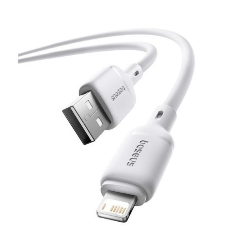 Baseus silky lightning cable to USB-a 2m - white, , medium-null
