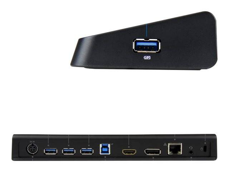 Startech USB3dockhdpc USB 3.0 dual monitor docking station HDMI displayport 4k displaylink 4x USB-a gbe black-null