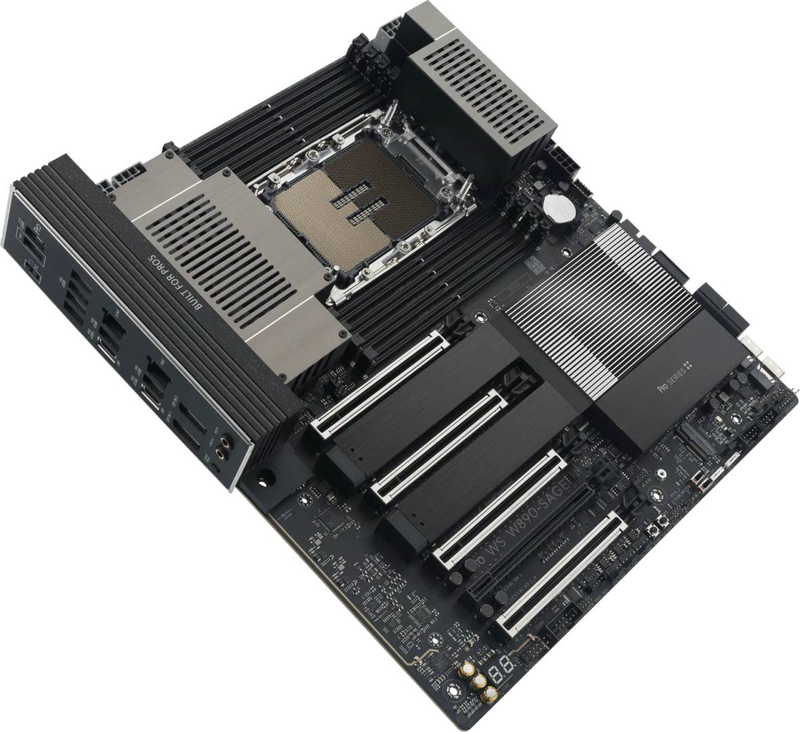 Asus pro ws w890-sage workstation motherboard socket lga 4710 intel w890 ceb 8x ddr5 rdimm pcie 5.0 10GBe 2.5GBe USB4-null