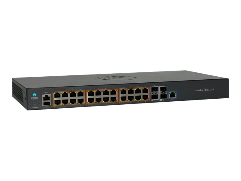 Cambium networks cnmatrix ex2028 managed l2/l3 switch | 24x gigabit rj-45 | 4x sfp+ | 800 mhz | internal power supply, , medium-null