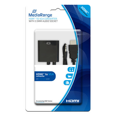 Mediarange HDMI to vga converter 3.5mm, , medium