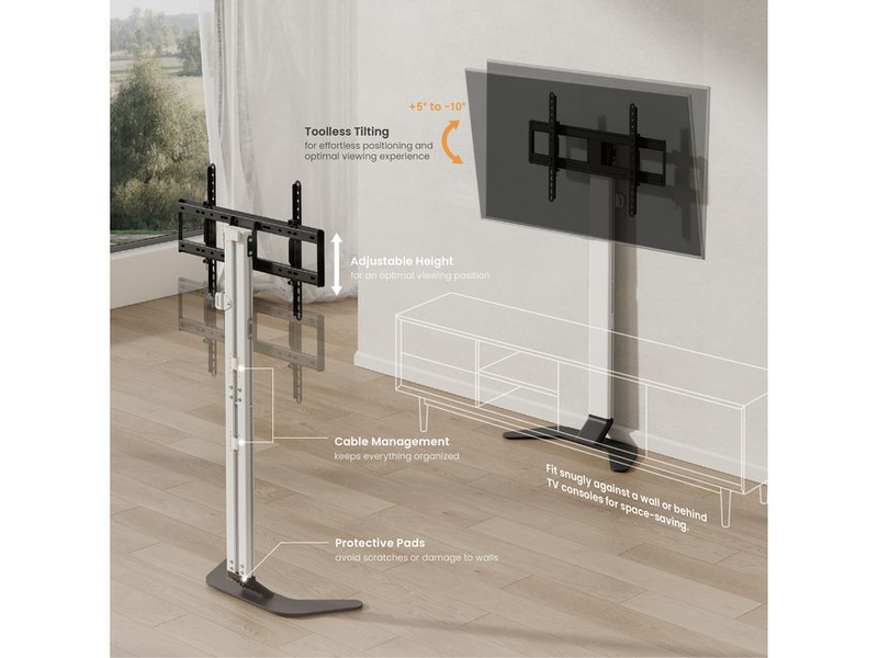 Equip 37"-86" ultra slim TV floor stand (650614)-null